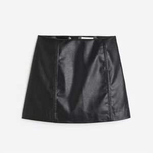 H&M Faux Leather Mini Skirt